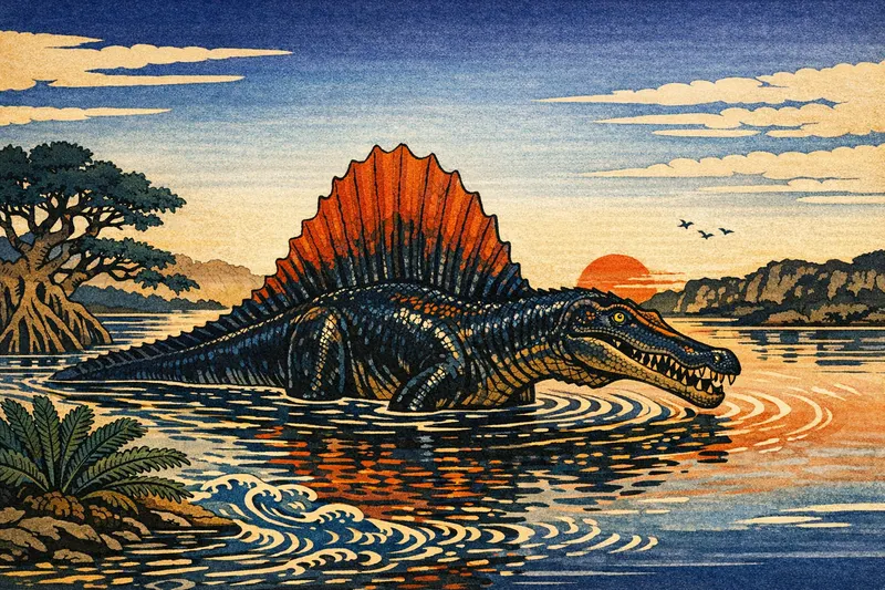 Spinosaurus aegyptiacus, Ukiyo-e, Thunder Lizards