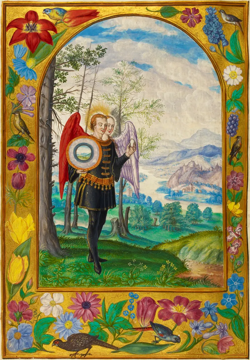 The Fifth Parable: The Two-Headed Figure, Unknown illuminator (text attributed to Salomon Trismosin)