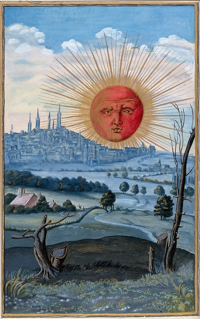 The Sun over the City, attributed to Salomon Trismosin