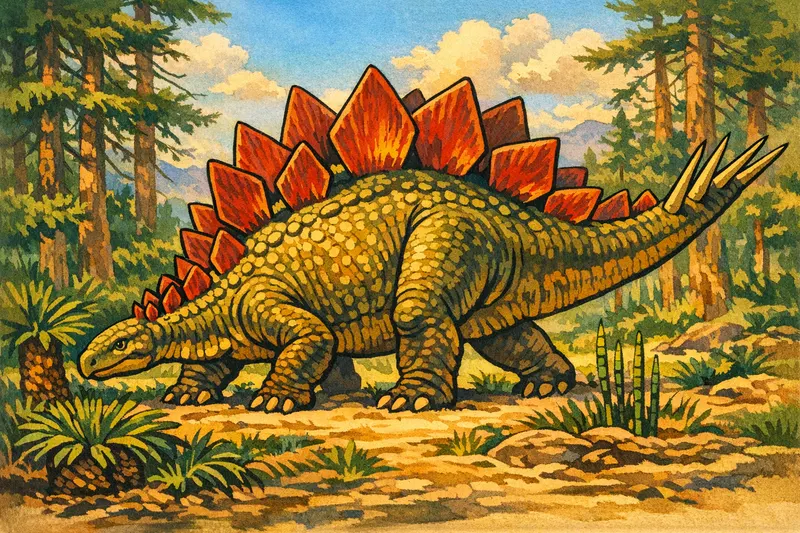 Stegosaurus stenops, Golden Age Cel, Thunder Lizards