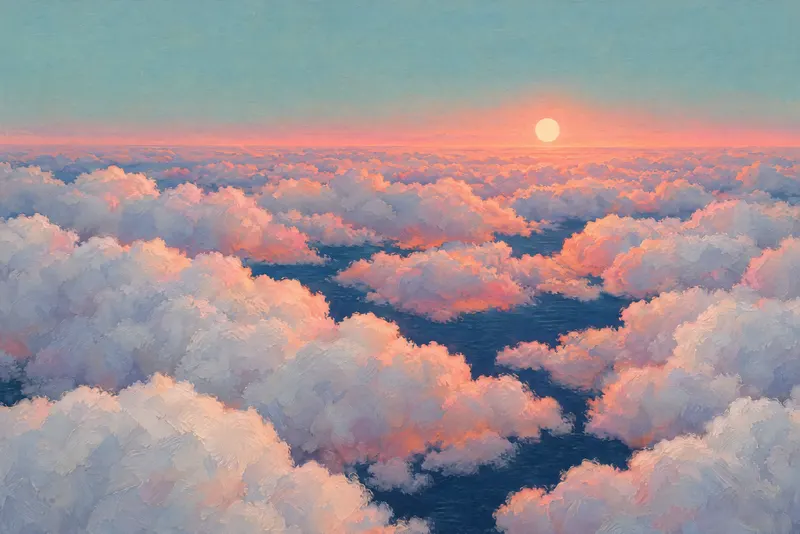 Cloud Floor At Dusk, Painted Agency