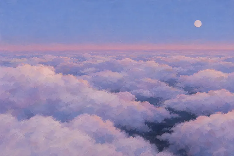 Lilac Twilight Clouds, Painted Agency