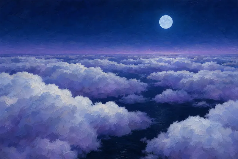 Moonlit Cloud Floor, Painted Agency