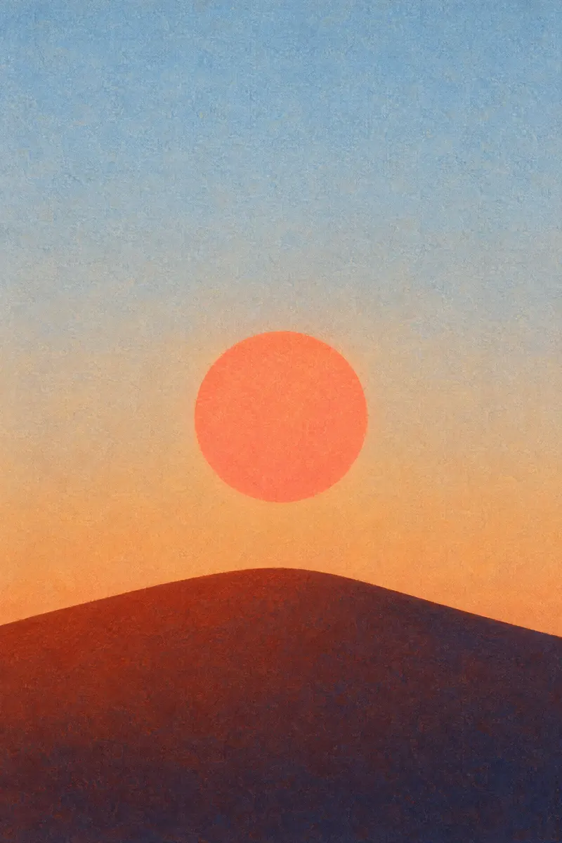 Sun Above Red Dune, Painted Agency