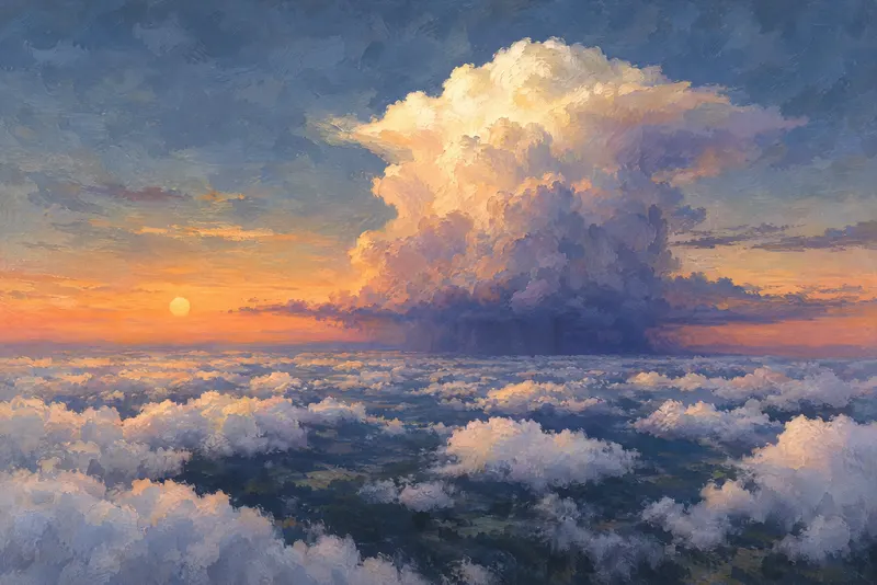 Thunderhead Above Clouds, Painted Agency