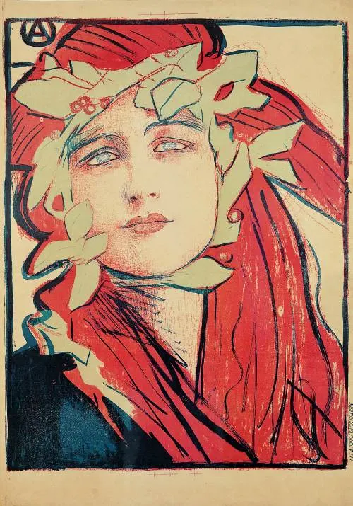 Sztuka Society Exhibition Poster — Teodor Axentowicz, 1898, Teodor Axentowicz
