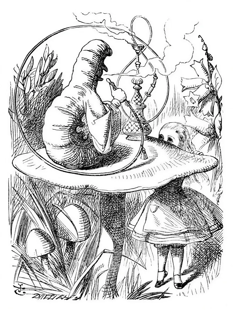 Advice from a Caterpillar, John Tenniel (1820 to 1914)