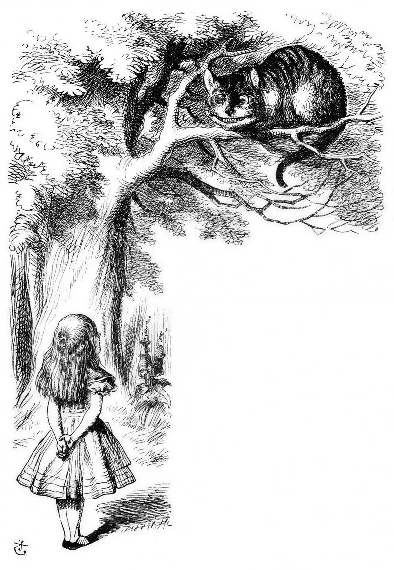 The Cheshire Cat, John Tenniel (1820 to 1914)