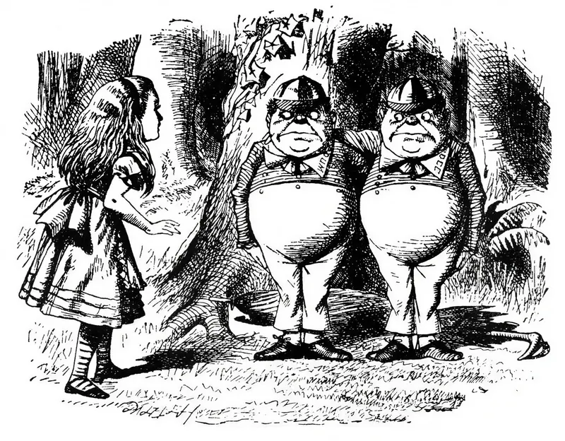 Tweedledum and Tweedledee, John Tenniel (1820 to 1914)