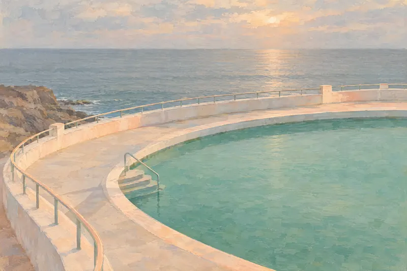 Curved Lido Terrace, Painted Agency