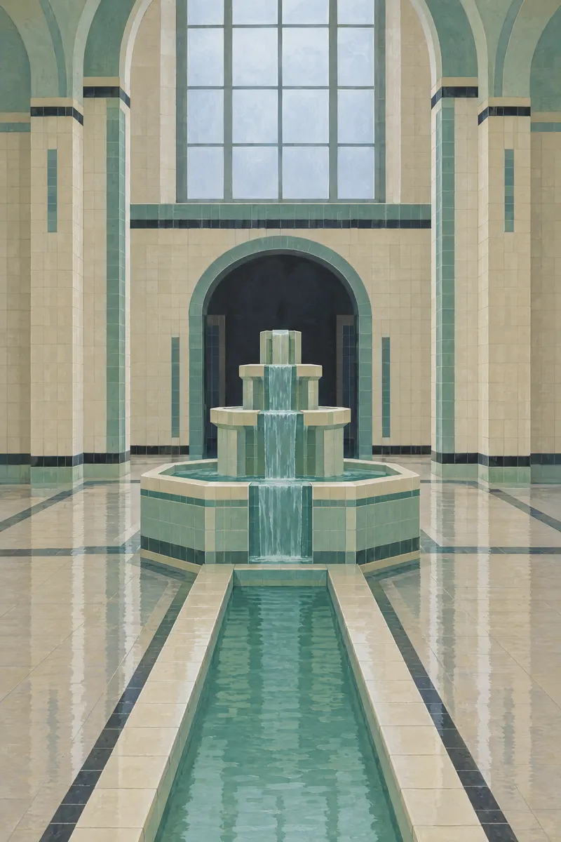Tiled Fountain, Painted Agency