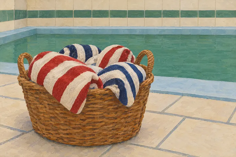 Wicker Pool Towels, Painted Agency