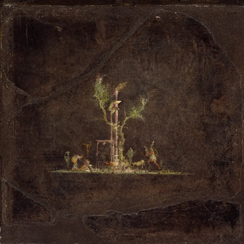 Landscape on Black Ground, Unknown
