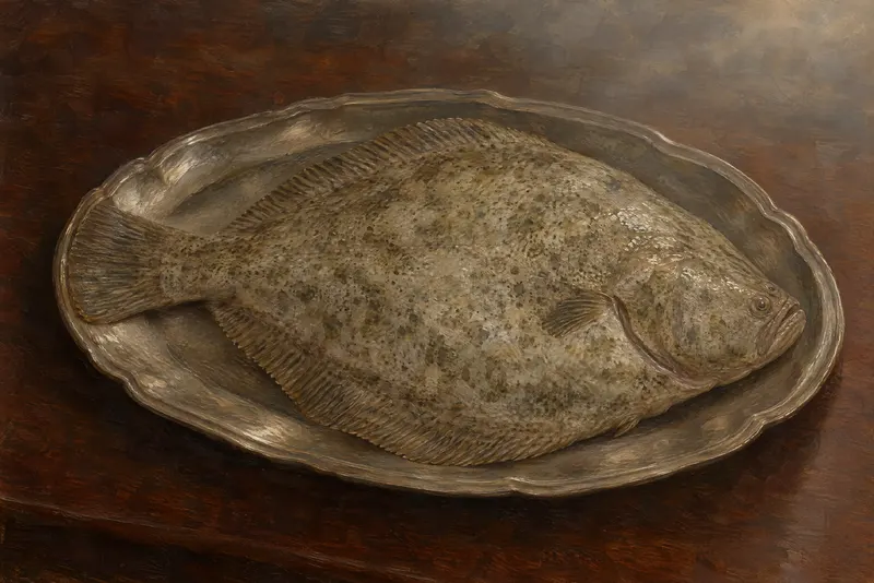 Turbot On Platter, Painted Agency