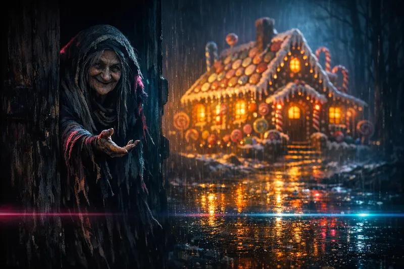 The Gingerbread Witch, Neon Noir, Nightfables