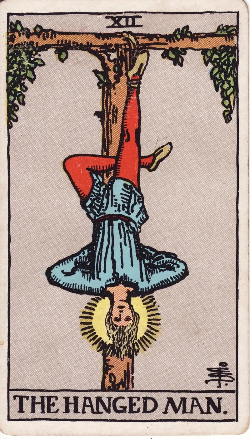 The Hanged Man, Pamela Colman Smith, for A. E. Waite