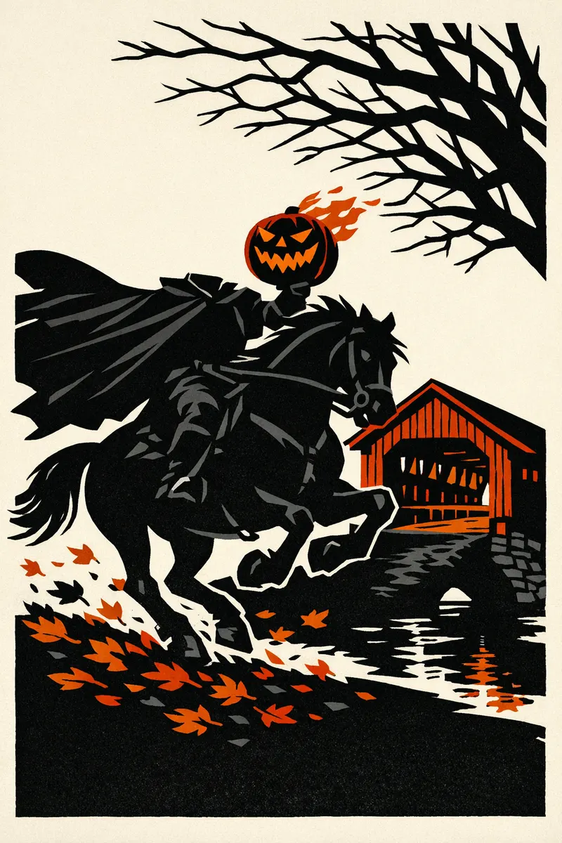 The Headless Horseman, Limited Screenprint, Nightfables