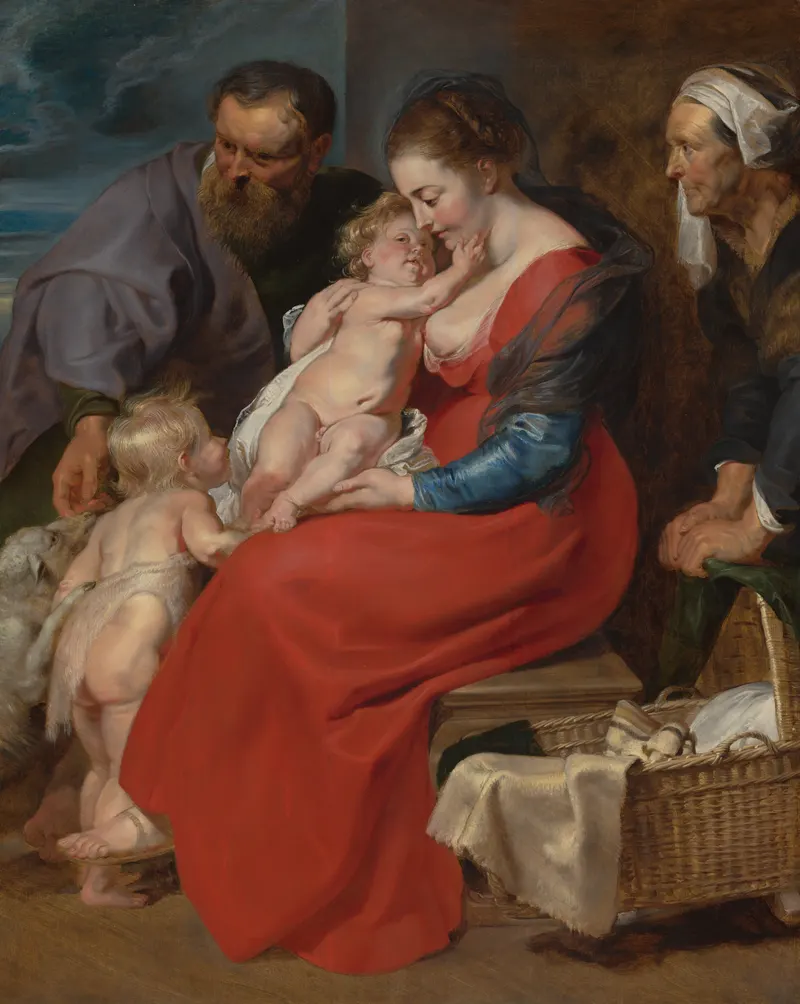 The Holy Family with Saints Elizabeth and John the Baptist, Peter Paul Rubens (1577 to 1640)