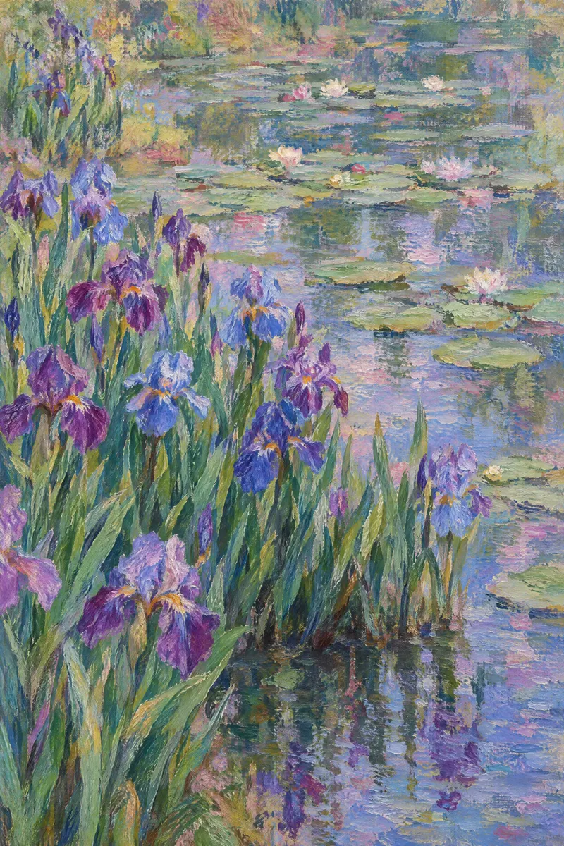 Irises at the Edge, Painted Agency