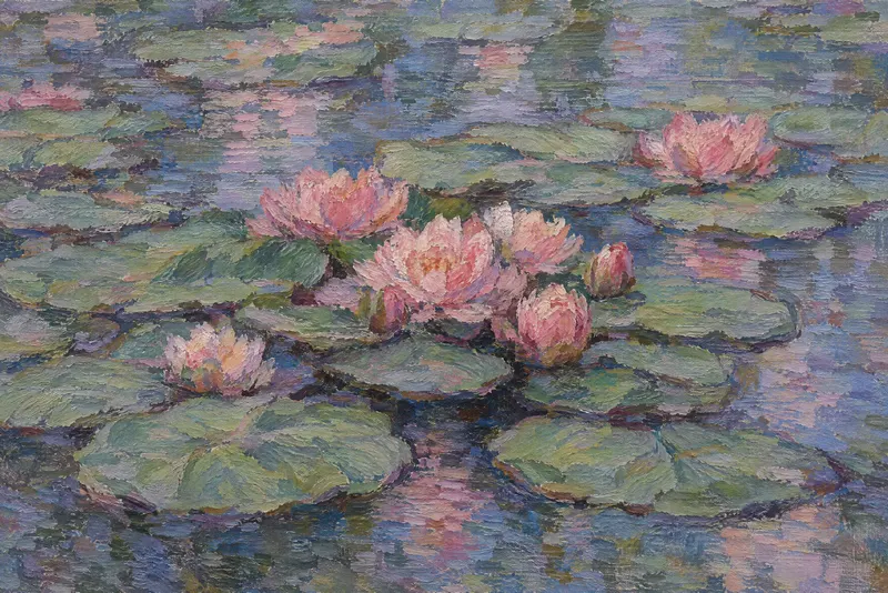 Pink Lily Cluster, Painted Agency