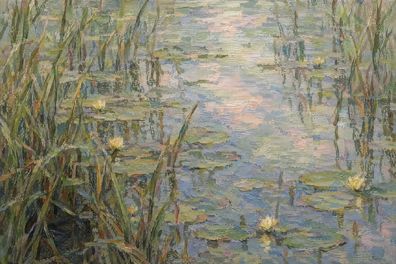 Reeds at Morning, Painted Agency