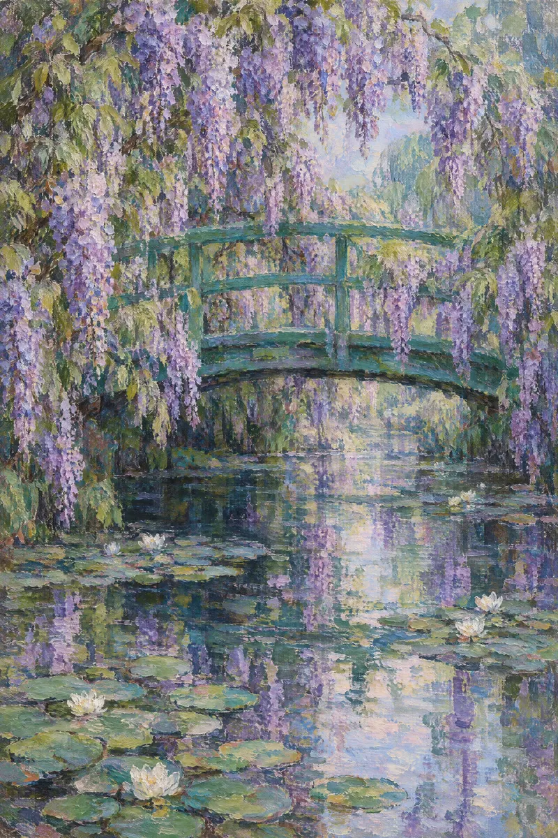 Wisteria Over Water, Painted Agency