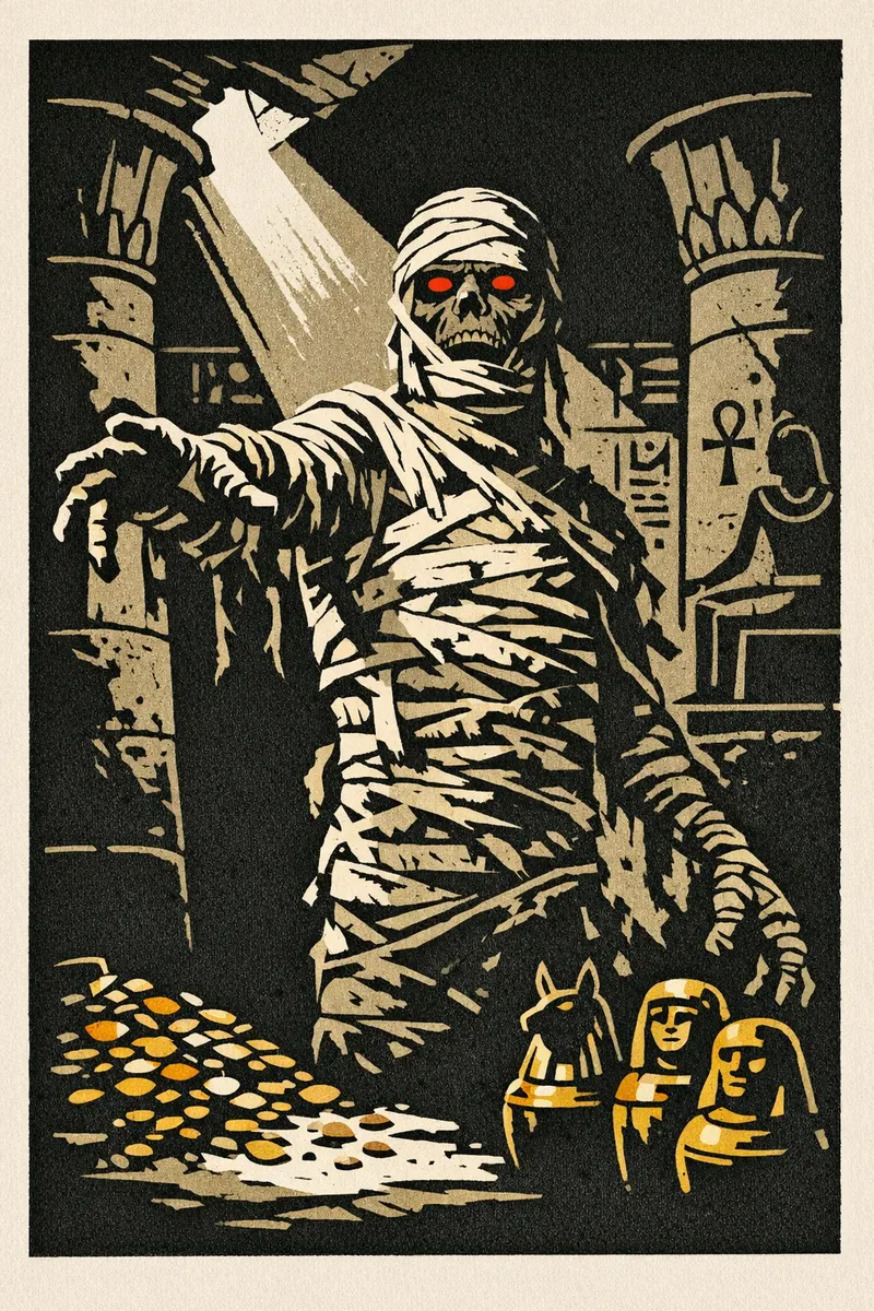 The Mummy, Limited Screenprint, Nightfables