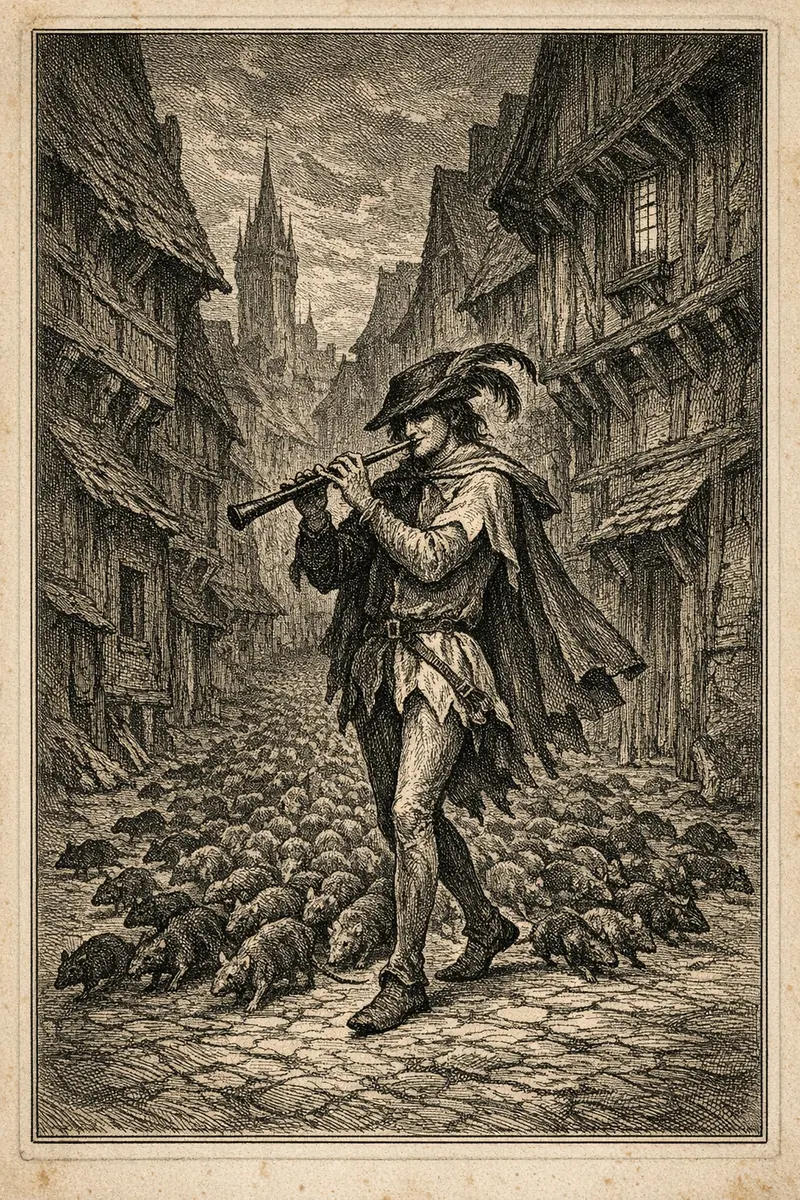 The Pied Piper, Doré Engraving, Nightfables