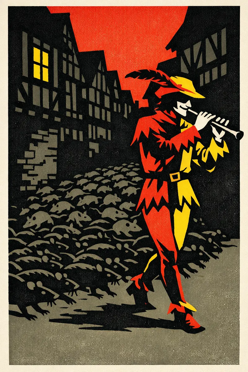 The Pied Piper, Limited Screenprint, Nightfables