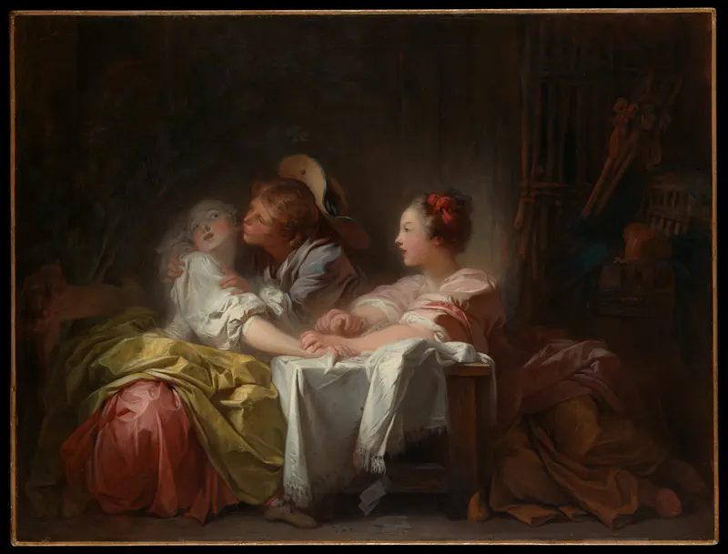 The Stolen Kiss, Jean Honoré Fragonard (1732 to 1806)