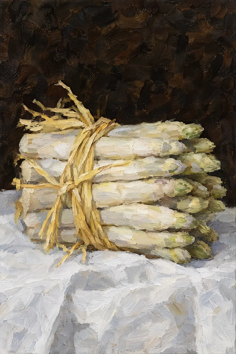Asparagus on Straw, Painted Agency