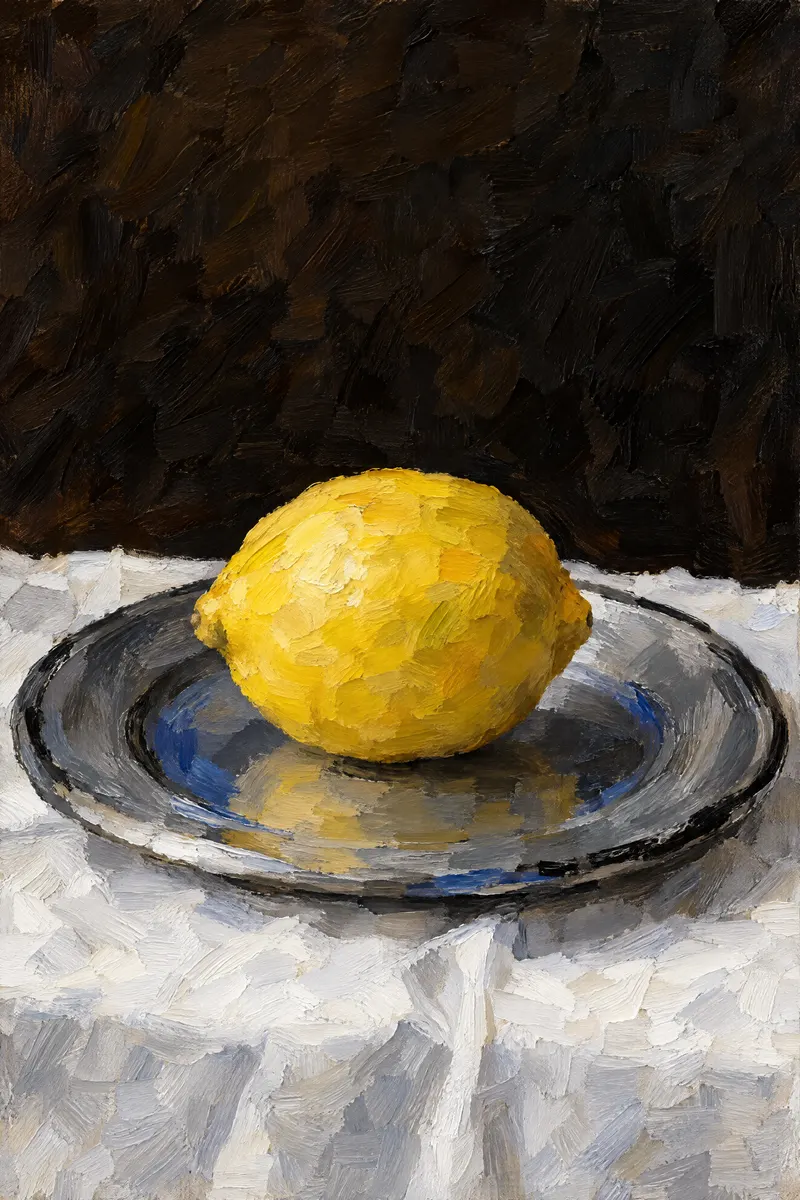 Lemon on Pewter, Painted Agency