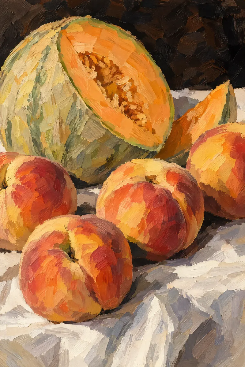 Melon and Peaches, Painted Agency