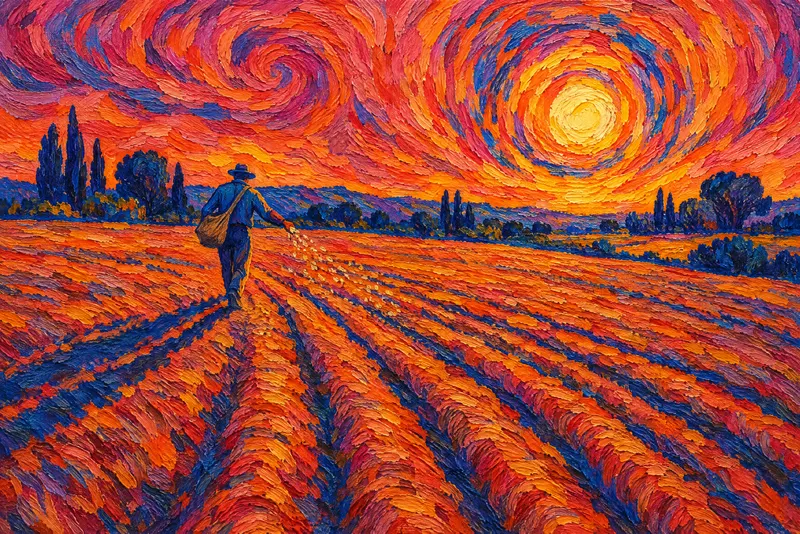 Sowing at Sundown, Painted Agency