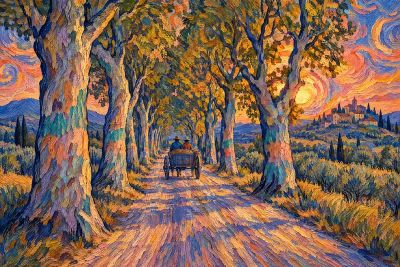 The Plane-Tree Road, Painted Agency