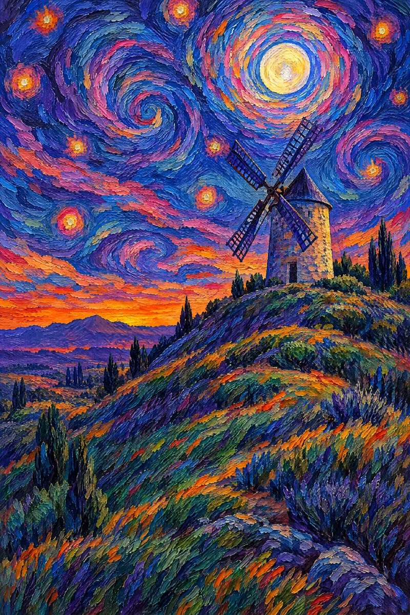 The Windmill at Night, Painted Agency