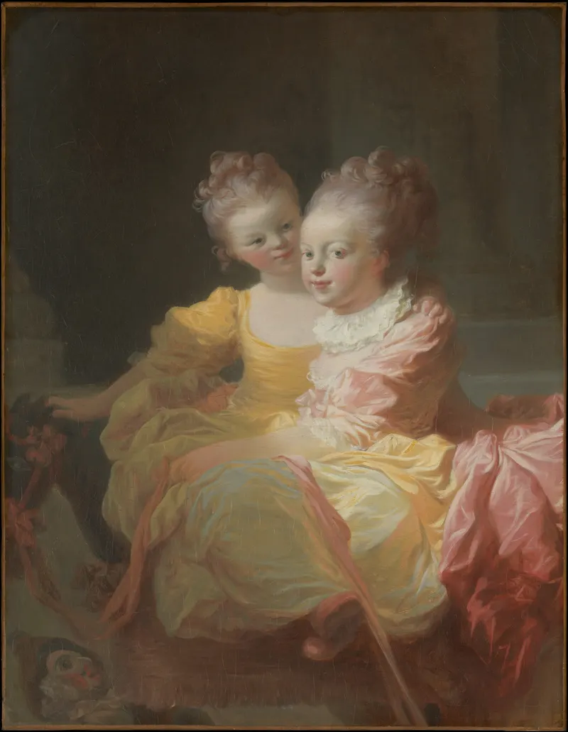 The Two Sisters, Jean Honoré Fragonard (1732 to 1806)