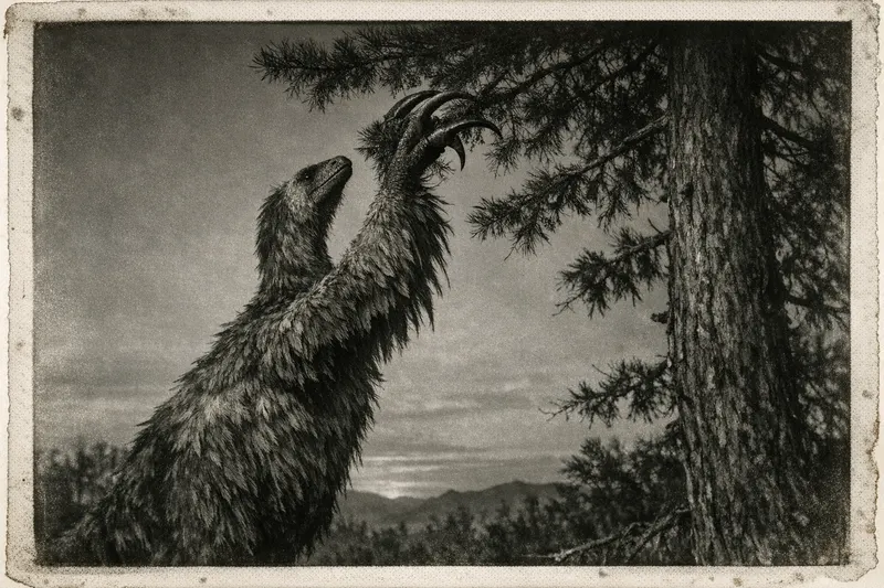 Therizinosaurus cheloniformis, Archive Plate, Thunder Lizards
