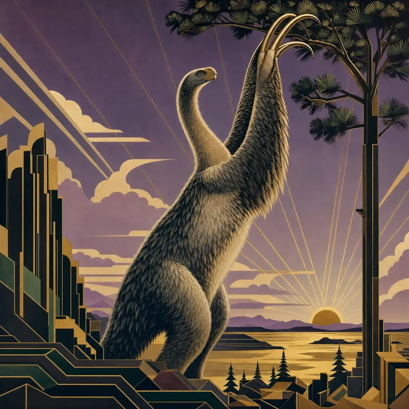 Therizinosaurus cheloniformis, Art Deco, Thunder Lizards