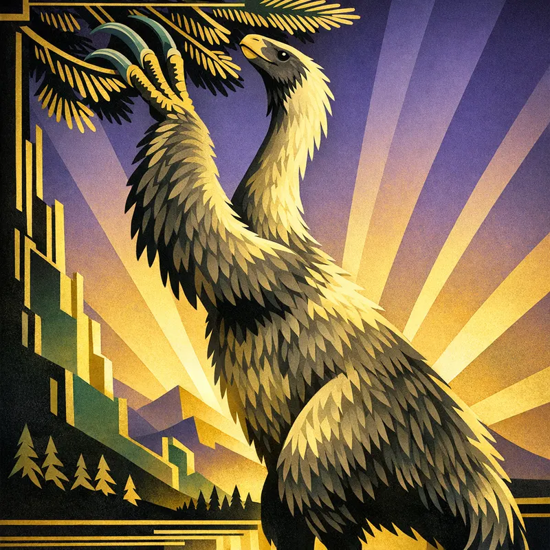 Therizinosaurus cheloniformis, Art Deco, Thunder Lizards