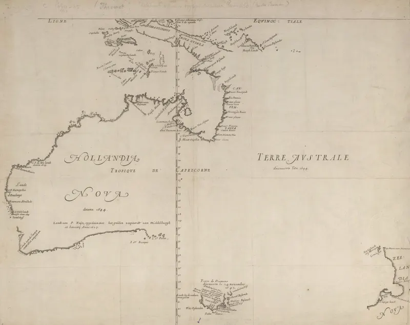 New Holland (Australia), Melchisédech Thévenot (after Tasman)