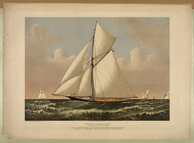 Thistle - Cutter Yacht, Designed by G. L. Watson, Unknown lithographer
