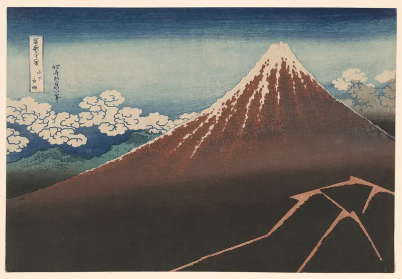Thunderstorm Beneath the Summit, Katsushika Hokusai