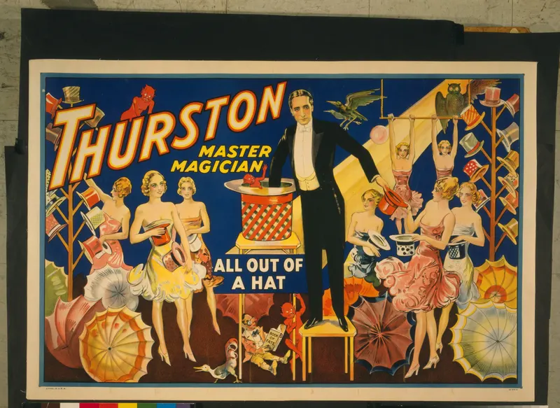 Thurston, Master Magician — All Out of a Hat, Unattributed American litho