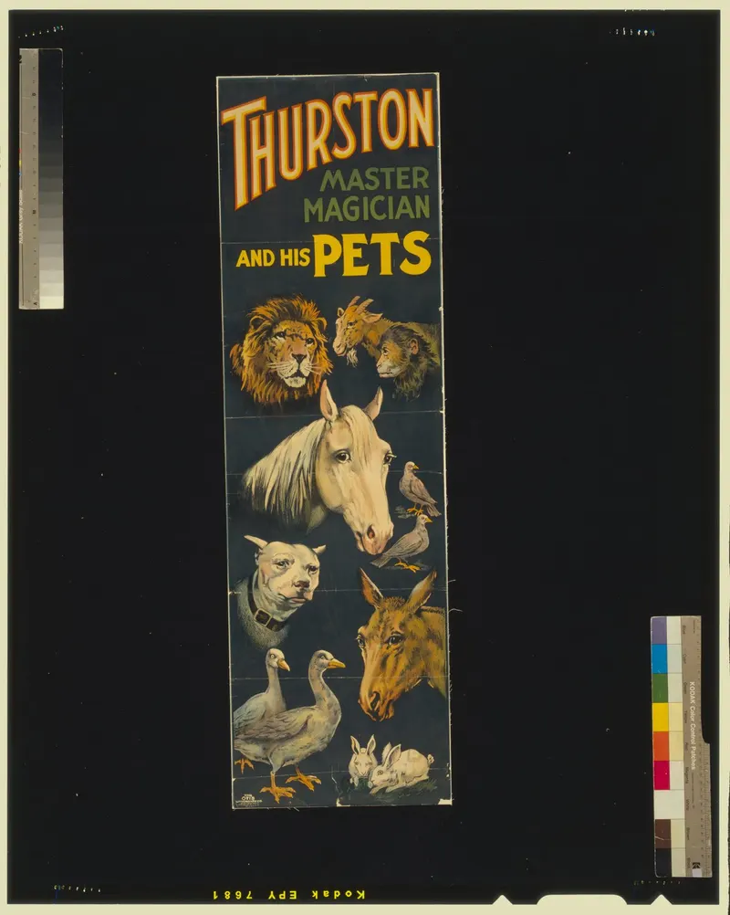 Thurston, Master Magician — And His Pets, Otis Lithograph Co. (Cleveland)