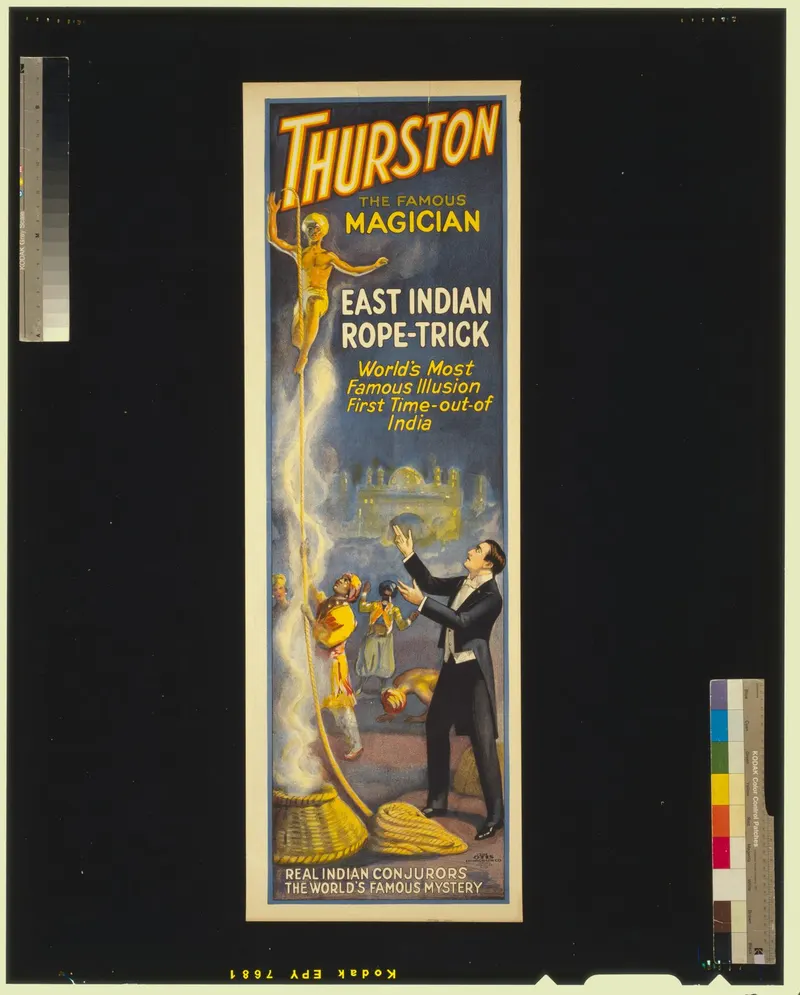 Thurston — The East Indian Rope-Trick, Otis Lithograph Co. (Cleveland)