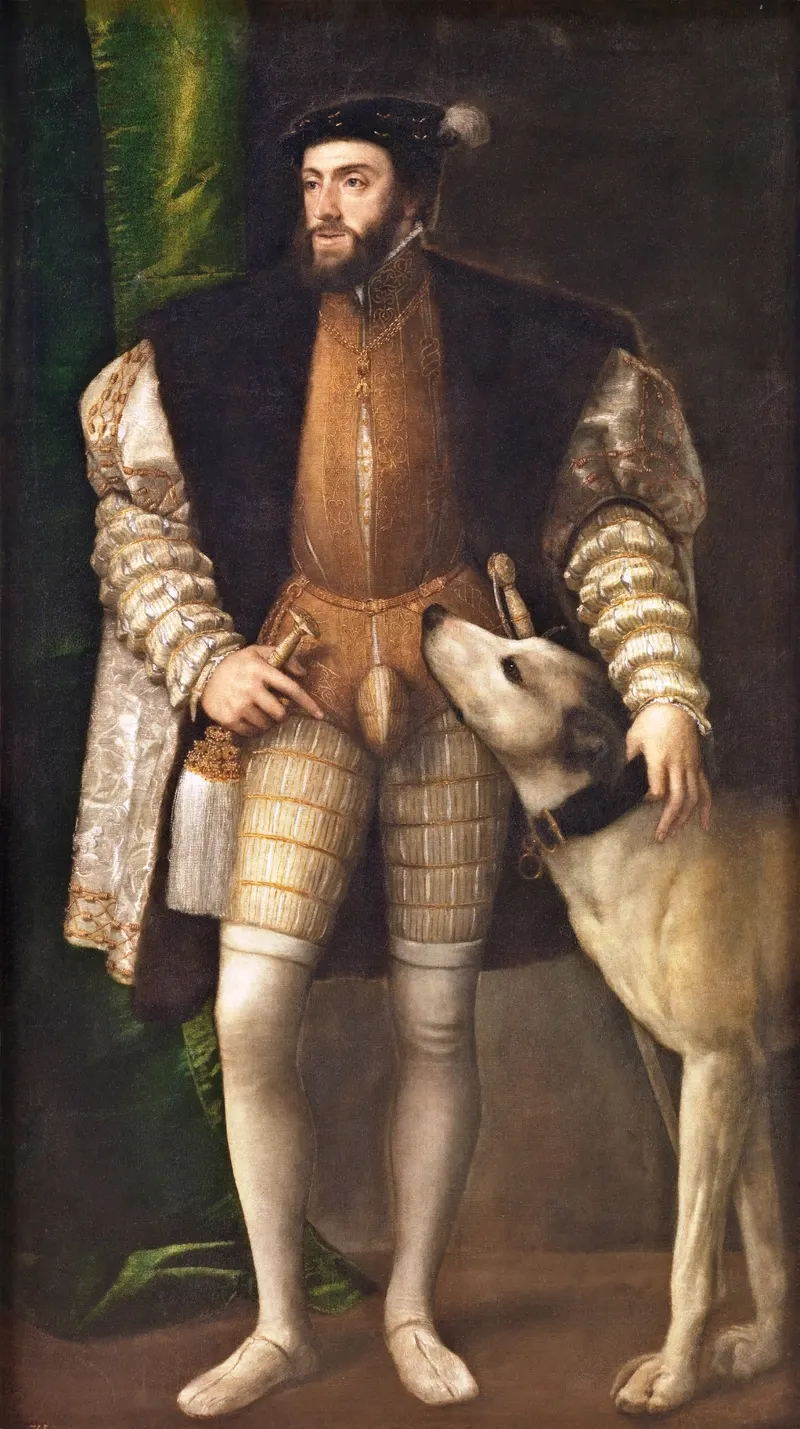 Emperor Charles V with a Dog, Titian