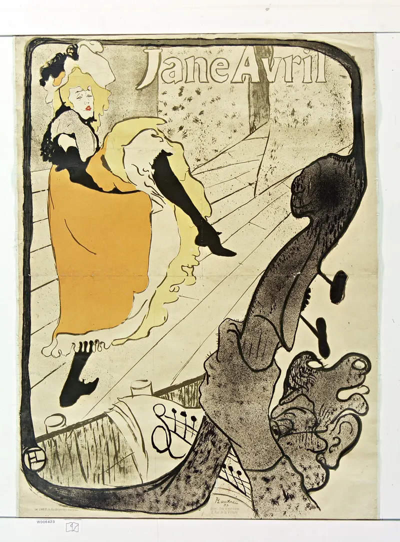 Jane Avril, Henri de Toulouse-Lautrec (1864 to 1901)