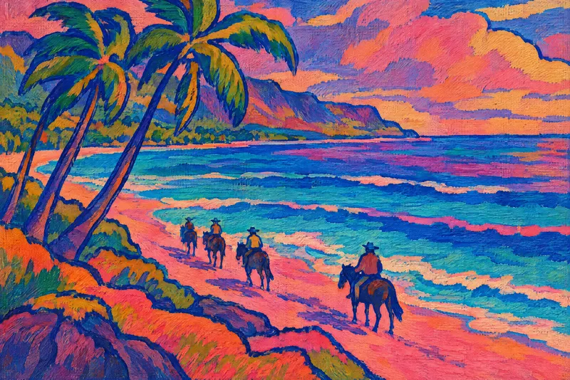 Paniolo on the Beach, Painted Agency