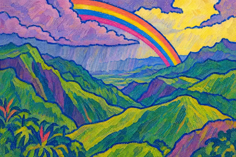 Rainbow over the Ridges, Painted Agency